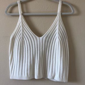 white crop tank top